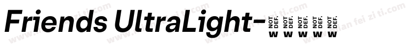 Friends UltraLight字体转换
